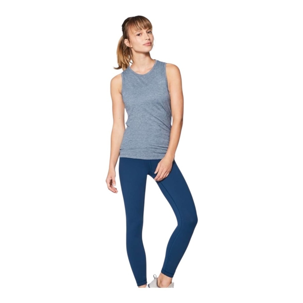 Lululemon Box It Out Tank, Size 8, Like New, Heathered Night Tide - Picture 4 of 7